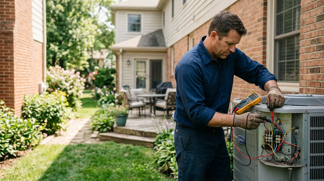 HVAC technician working near Adkins, TX